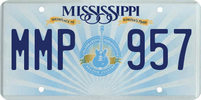MS license plate MMP957