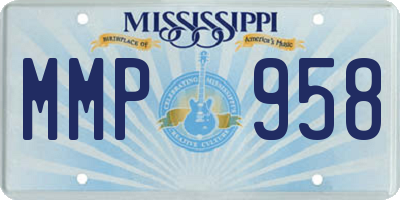 MS license plate MMP958