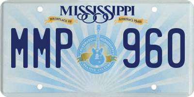 MS license plate MMP960