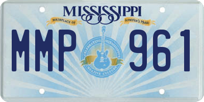 MS license plate MMP961