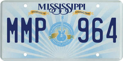 MS license plate MMP964