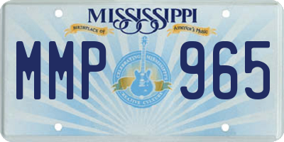 MS license plate MMP965