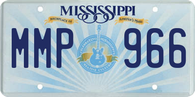 MS license plate MMP966