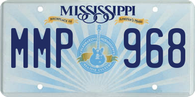 MS license plate MMP968