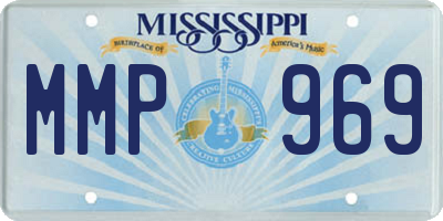 MS license plate MMP969