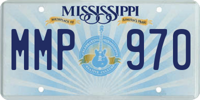 MS license plate MMP970