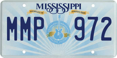 MS license plate MMP972