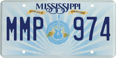 MS license plate MMP974