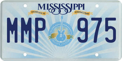 MS license plate MMP975