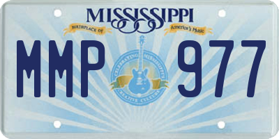 MS license plate MMP977