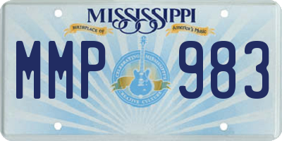 MS license plate MMP983