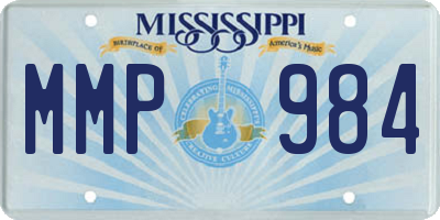 MS license plate MMP984