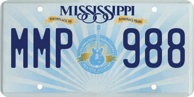 MS license plate MMP988