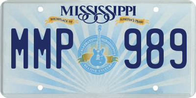 MS license plate MMP989
