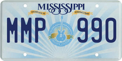 MS license plate MMP990