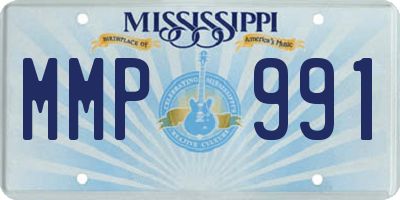 MS license plate MMP991