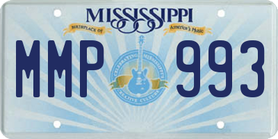MS license plate MMP993