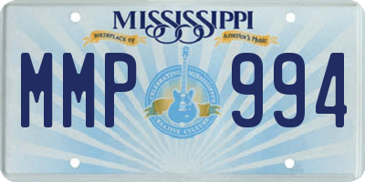 MS license plate MMP994