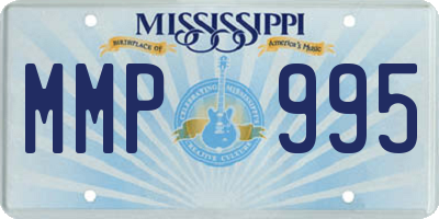 MS license plate MMP995