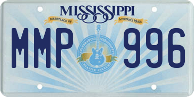 MS license plate MMP996