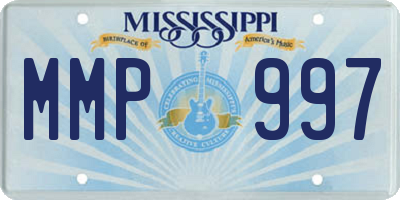 MS license plate MMP997