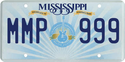 MS license plate MMP999