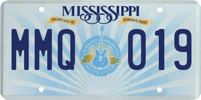MS license plate MMQ019