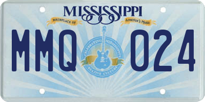 MS license plate MMQ024