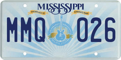 MS license plate MMQ026