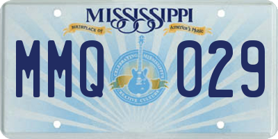 MS license plate MMQ029