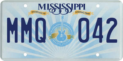 MS license plate MMQ042