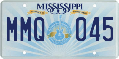 MS license plate MMQ045