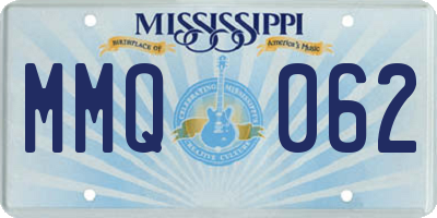 MS license plate MMQ062
