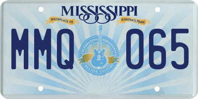 MS license plate MMQ065