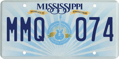 MS license plate MMQ074