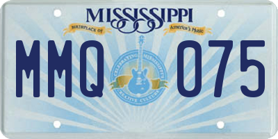 MS license plate MMQ075