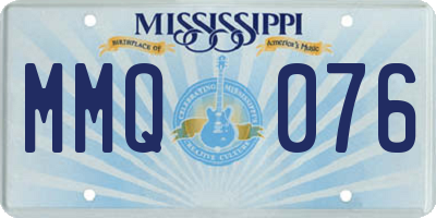 MS license plate MMQ076