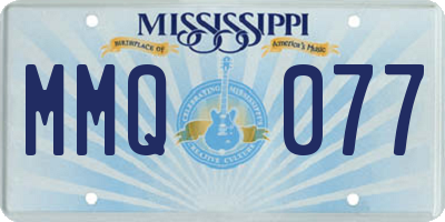 MS license plate MMQ077