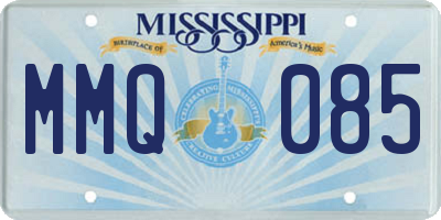 MS license plate MMQ085