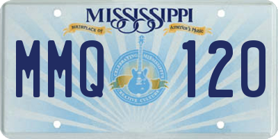 MS license plate MMQ120