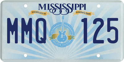 MS license plate MMQ125