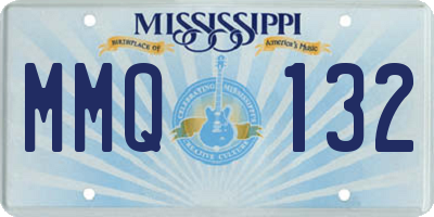 MS license plate MMQ132