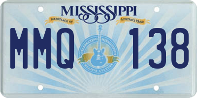 MS license plate MMQ138