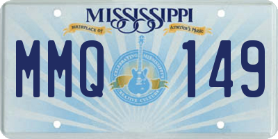 MS license plate MMQ149