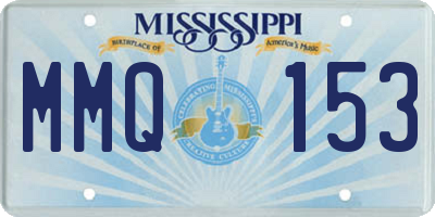 MS license plate MMQ153