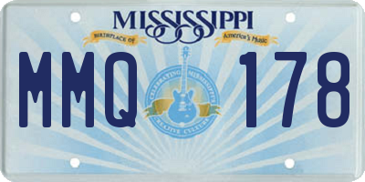 MS license plate MMQ178