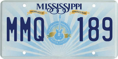 MS license plate MMQ189