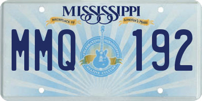 MS license plate MMQ192