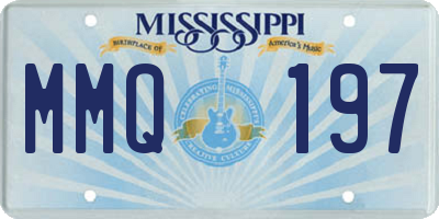 MS license plate MMQ197
