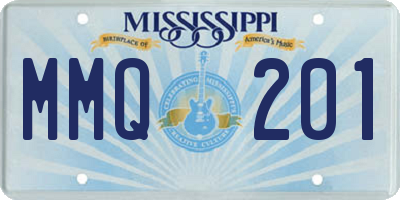 MS license plate MMQ201